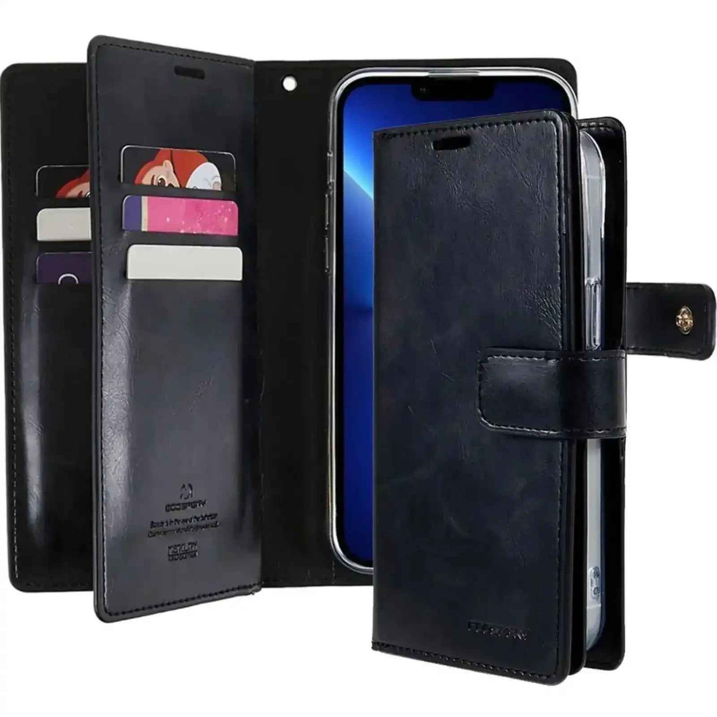 Mercury Mansoor Diary Cover Case for iPhone 15 Pro Max ( 9 Cards )