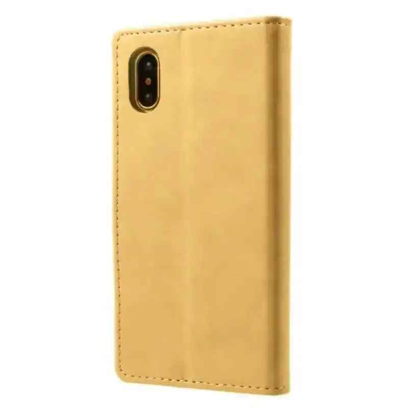 Mycase Leather Folder Iphone Xs Max 6.5 - Gold