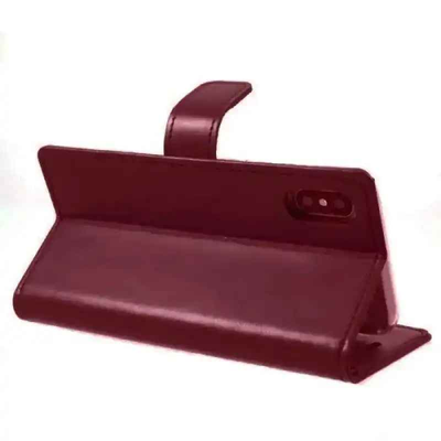 Mycase Leather Folder Samsung S10e - Berry Red