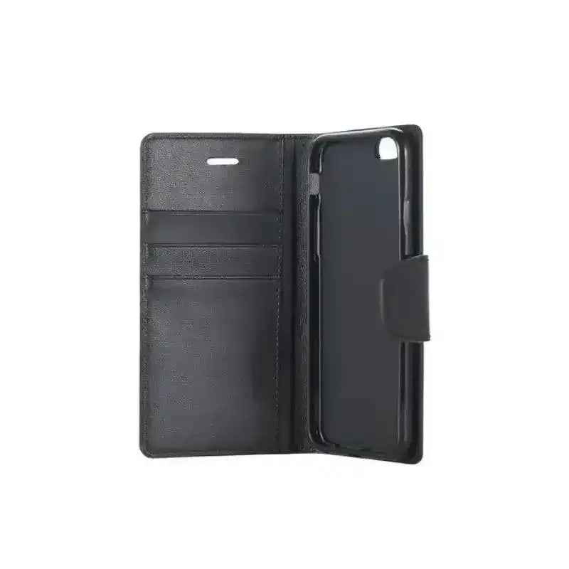 Mycase Leather Wallet Samsung J2 Pro 2018 Black
