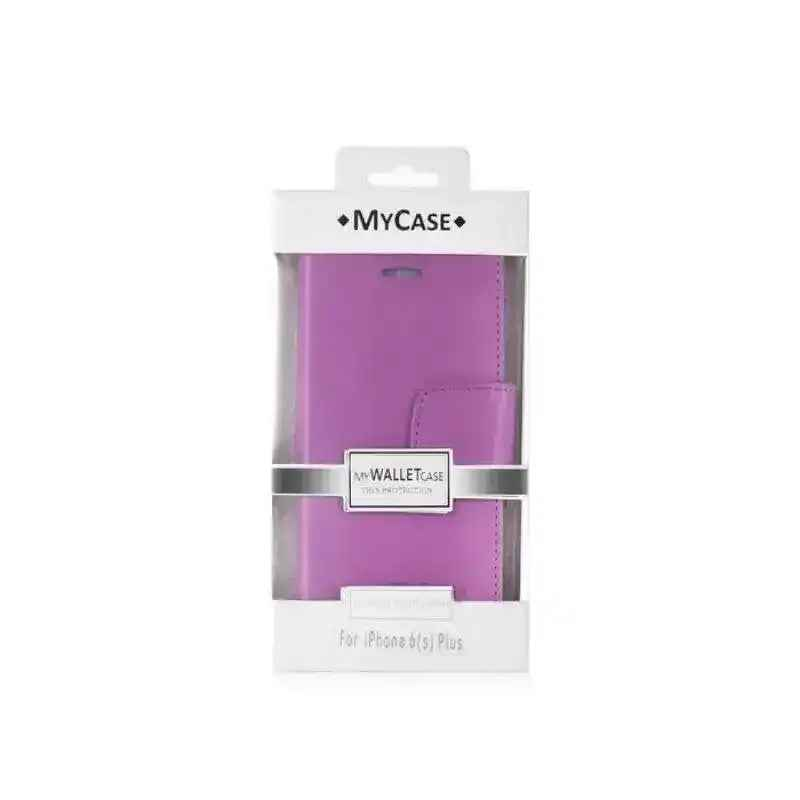 Mycase Leather Wallet Samsung J2 Pro 2018 Purple