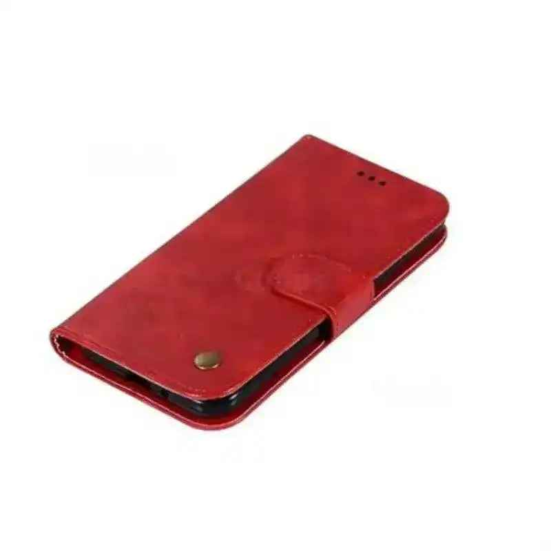 Mycase Leather Wallet Samsung J2 Pro 2018 Red