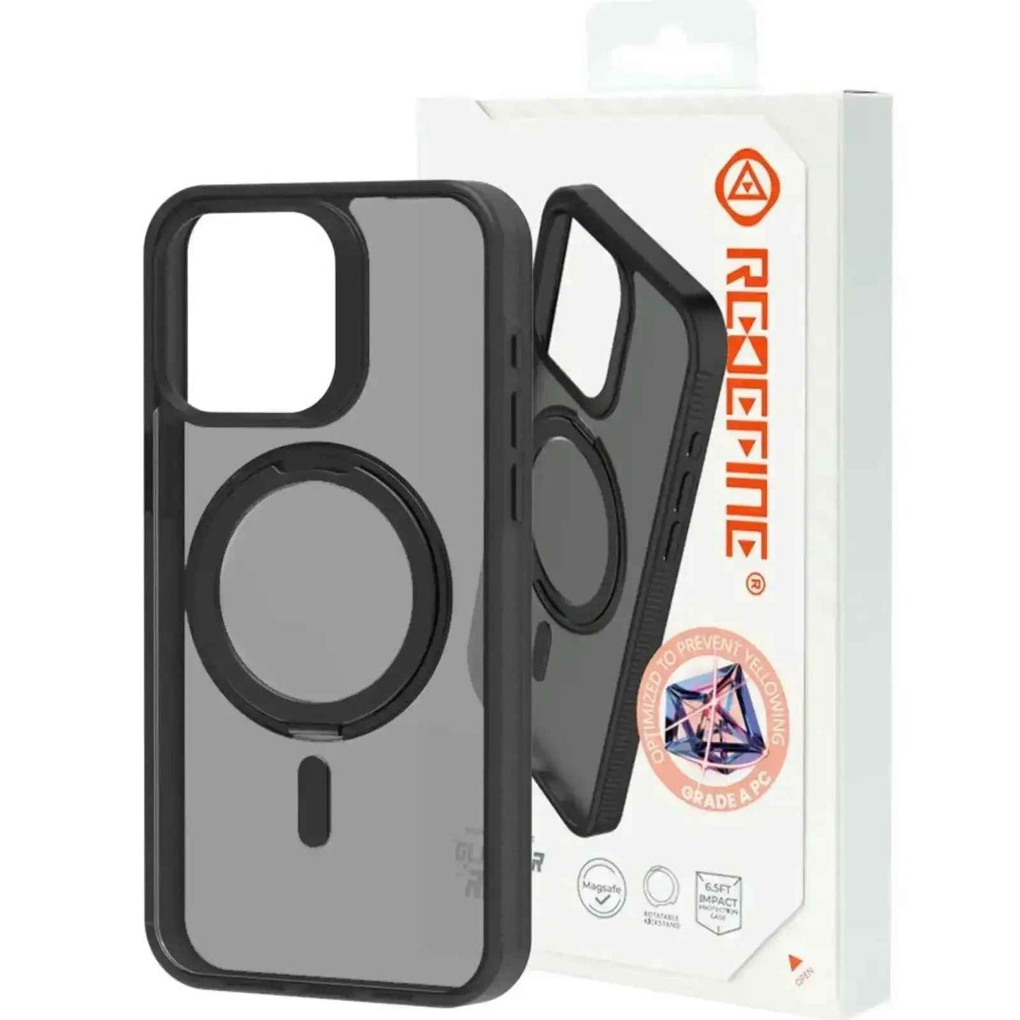 ReDefine 360° Rotation Stand Magnetic Matte Case for iPhone 15 Pro
