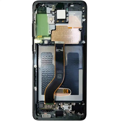 REFURB OLED Screen Replacement Digitizer With Frame For Samsung Galaxy S20 Plus G985 / G986-Cosmic Black