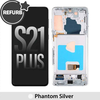 REFURB OLED Screen Replacement Digitizer With Frame For Samsung Galaxy S21 Plus 5G G996-Phantom Black