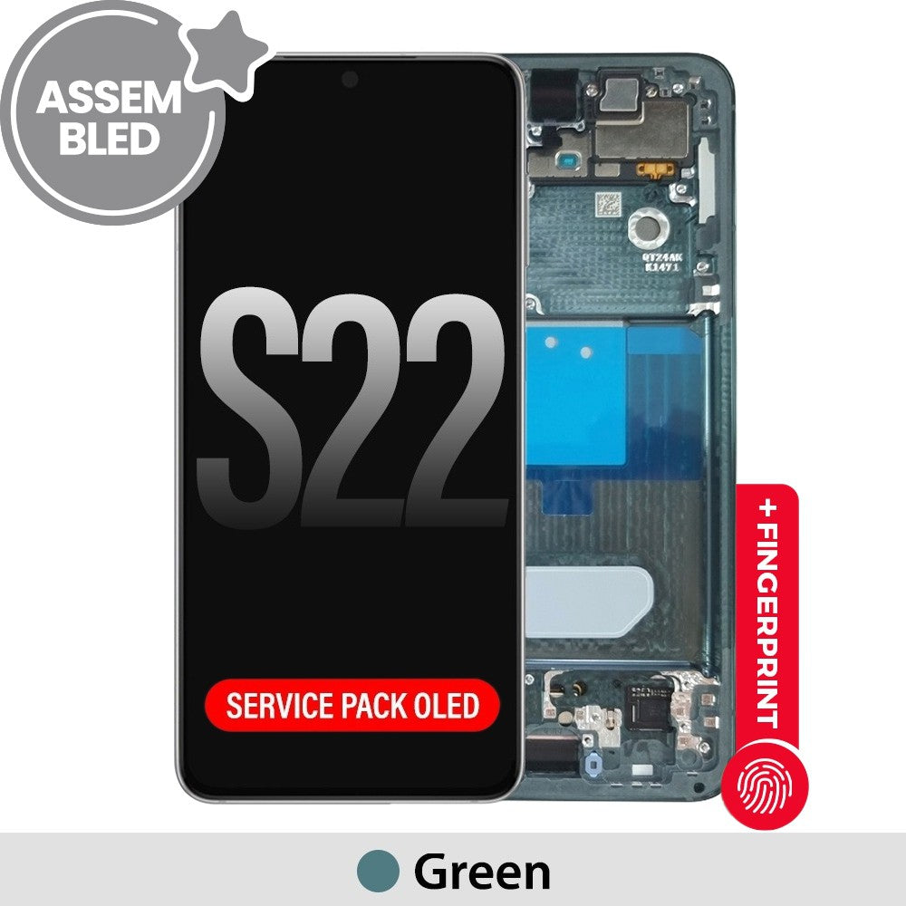 ASSEMBLED OLED Screen Replacement with Frame for Samsung Galaxy S22 5G S901B / S901E