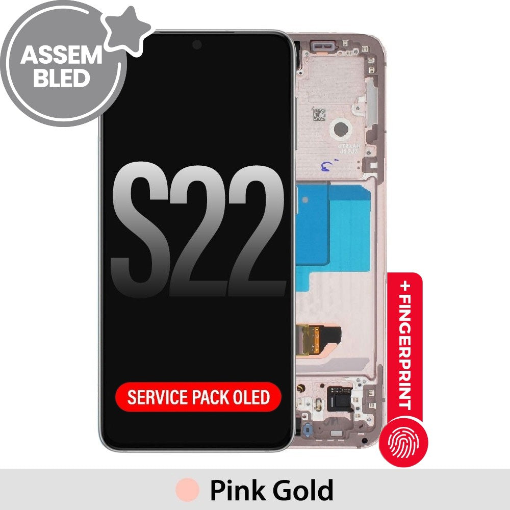 ASSEMBLED OLED Screen Replacement with Frame for Samsung Galaxy S22 5G S901B / S901E