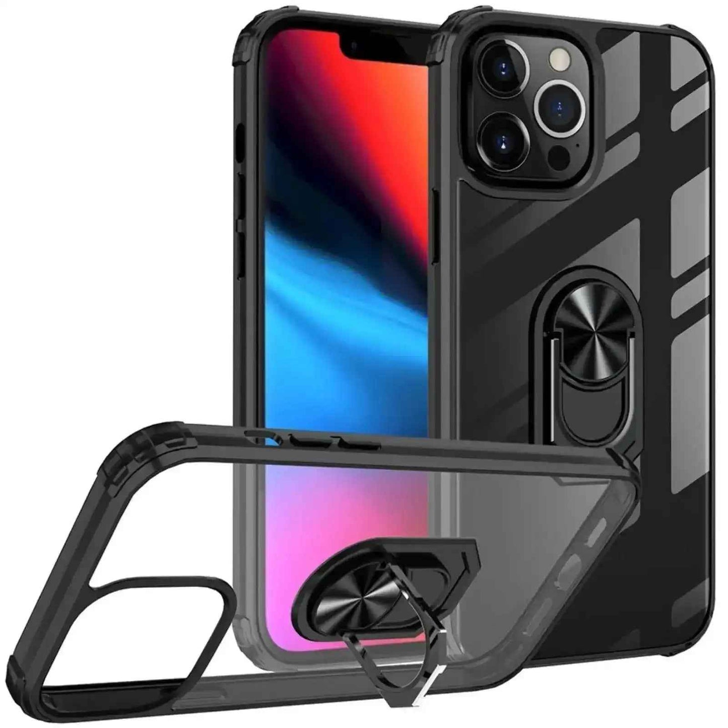 Ring Holder Military Shockproof Car Magnetic Case For Iphone 14 Pro Max