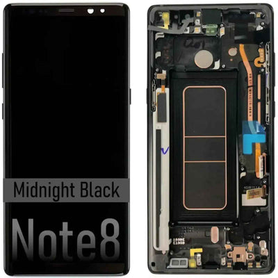 Samsung Galaxy Note 8 N950F OLED Screen Replacement Digitizer GH97-21065A21066A21108A (Service Pack)-Midnight Black