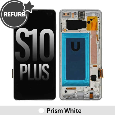 Samsung Galaxy S10 Plus REFURB OLED Screen Replacement Digitizer with Frame G975F