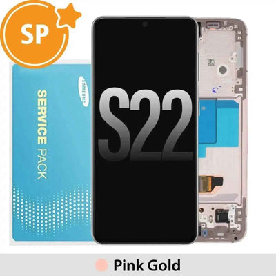 Samsung Galaxy S22 5G S901B OLED Screen Replacement Digitizer with Frame (Service Pack)