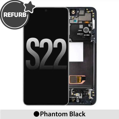 Samsung Galaxy S22 5G S901B REFURB OLED Screen Replacement Digitizer with Frame