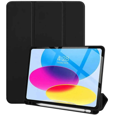 Soft TPU Back Shell Slim Cover Case with Auto Sleep / Wake for iPad (2022) Black