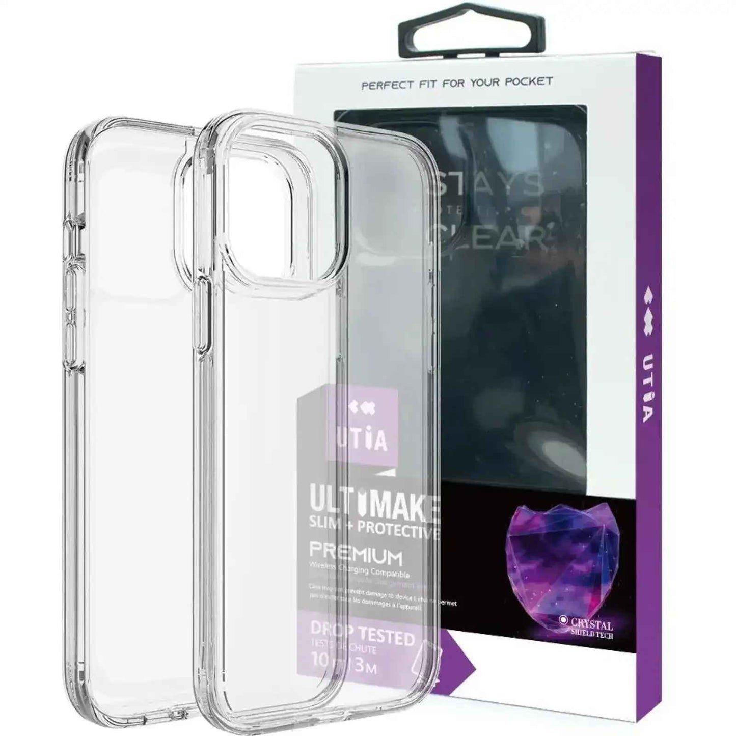 Ultimake Shockproof Case Cover for iPhone 15 Clear