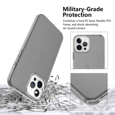 Ultimake Shockproof Case Cover for iPhone 15 Plus Black Clear