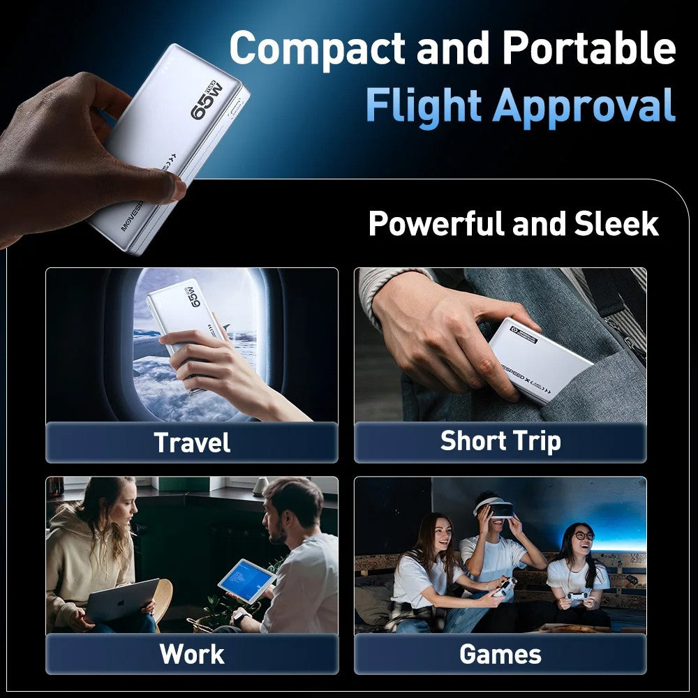 MOVE SPEED E20 65W 20,000mAh Power Bank Large Capacity (YSPBE20)-Silver