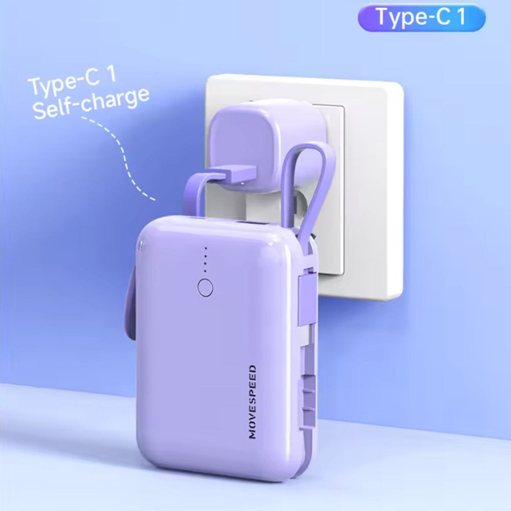 MOVE SPEED YSPBQ10Plus Portable Charger Mini Cute Power Bank 10,000mAh 22.5W (CCC Certified)