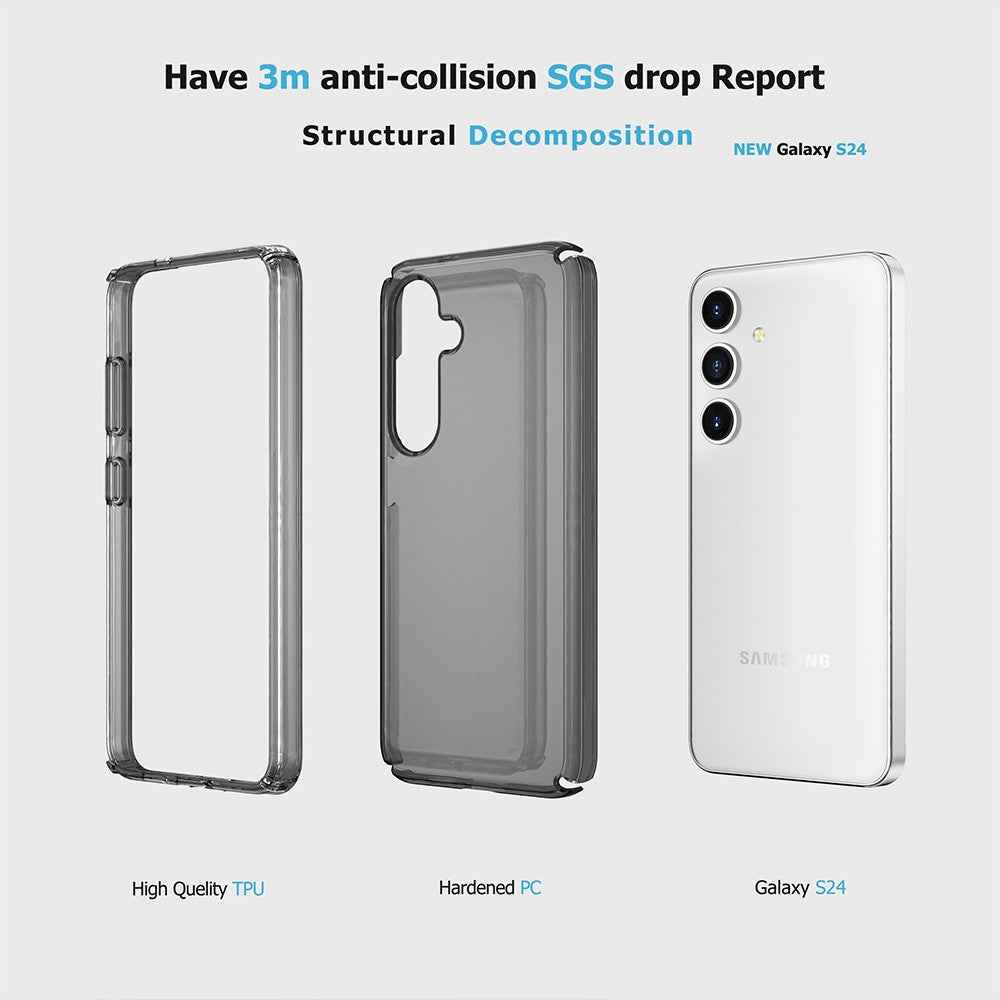 UTIA Ultimake Shockproof Case Cover for Samsung Galaxy S25 FE-Transparent
