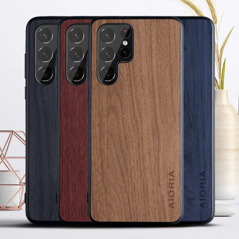 Applicable To Mobile Phone Protective Case Simple Retro Wood Grain Phone Case Online Only