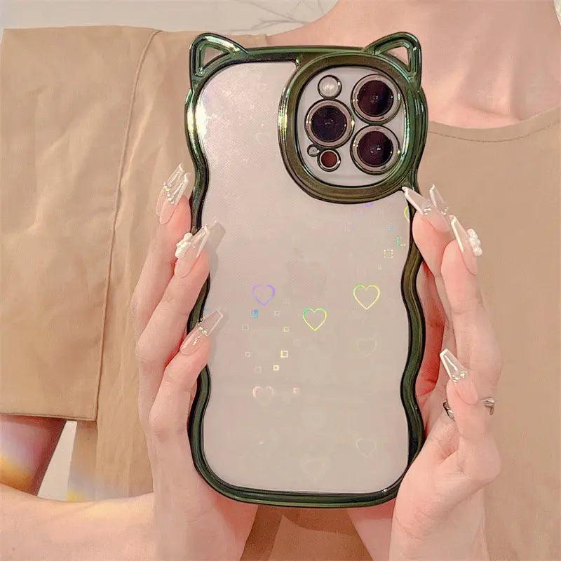 Love Plated Cat Ear Mobile Phone Case - MyMobile