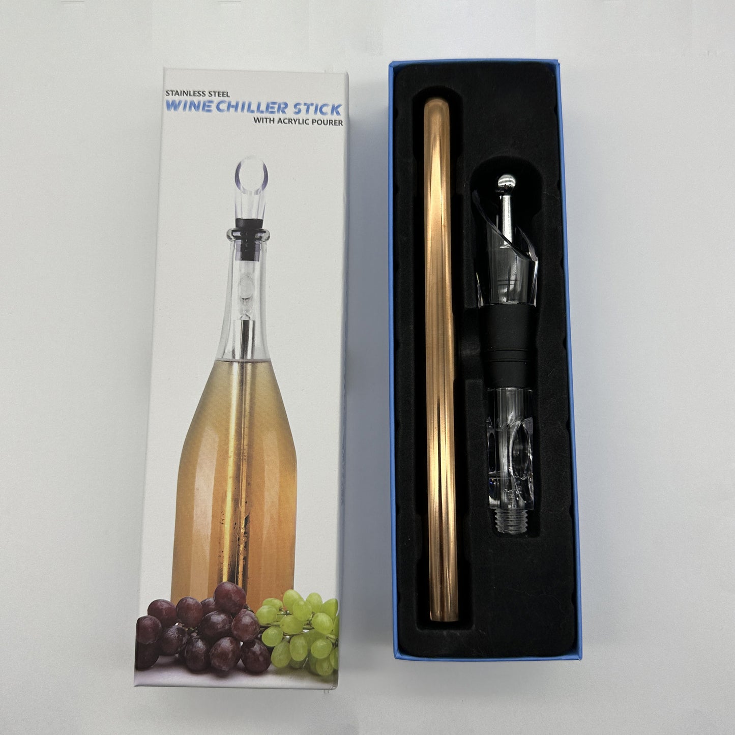 Wine Bottle Cooler Stick Stainless Steel Wine Chilling Rod Leakproof Wine Chiller Beer Beverage Frozening Stick Bar Tools