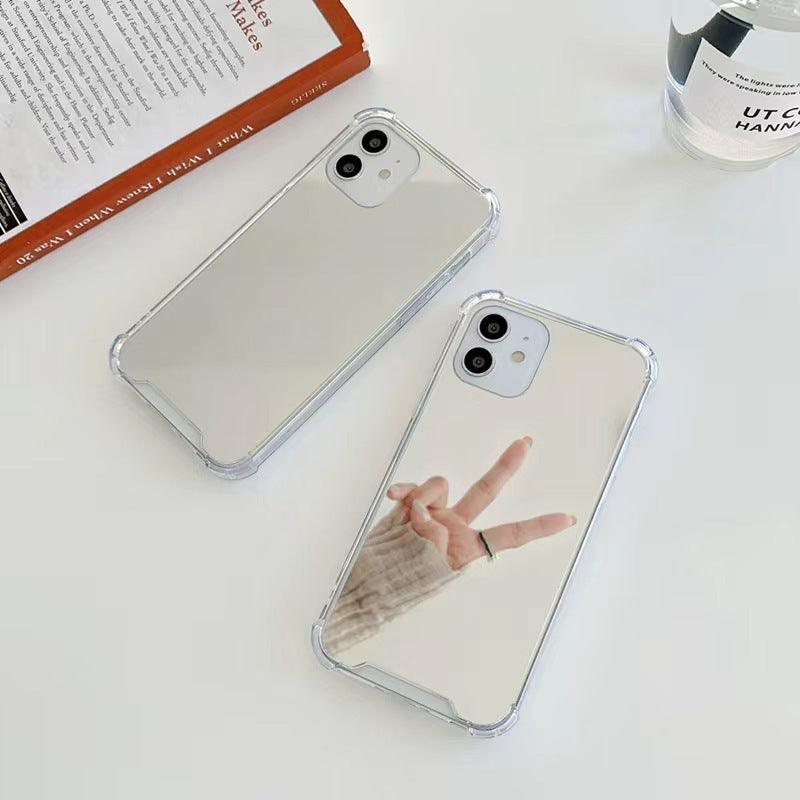 New Mirror Phone Case Drop-resistant Mirror Full Cover Transparent Painted Protective Cover For iPhone 12, 13, 14 - MyMobile