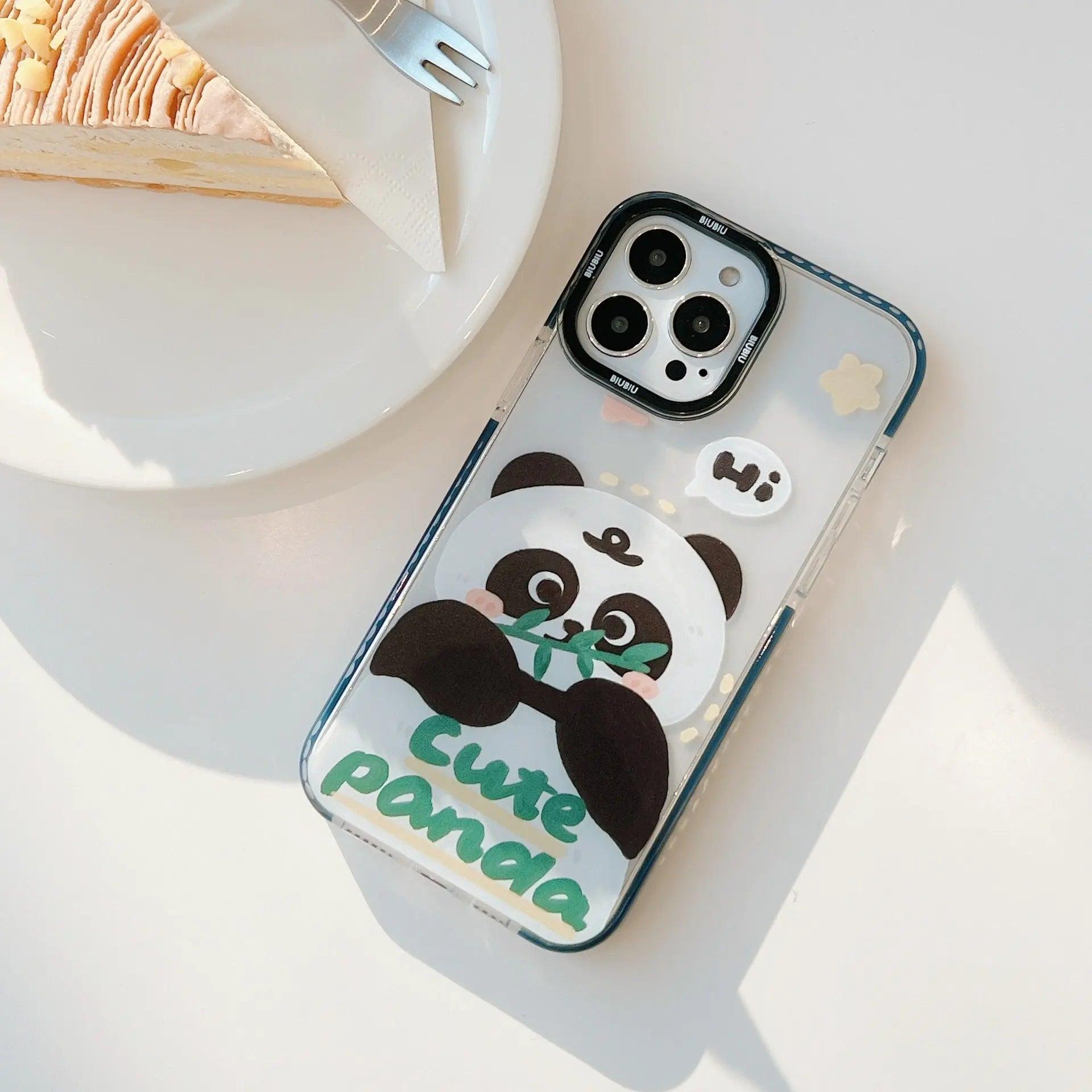 Cute Cartoon Mobile Phone Case Gnawing Bamboo Panda Online Only