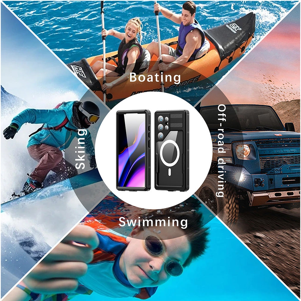 Redpepper Dot+ IP68 Waterproof Case Cover with Magnetic Ring for Samsung Galaxy S24 Ultra