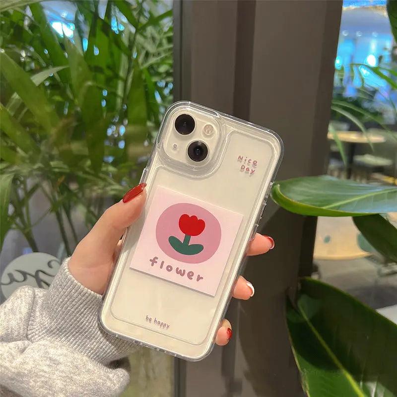 Three-dimensional Flower Transparent Simple Mobile Phone Case Online Only