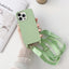 Crossbody Lanyard Liquid Silicone Phone Case For iPhone 15