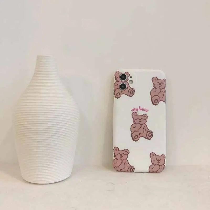 Fashion Simple Bear Mobile Phone Case Online Only