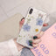 Fashion Glitter Real Dry Pressed Flower Phone Case Transparent Silicone Cover For iPhone 14