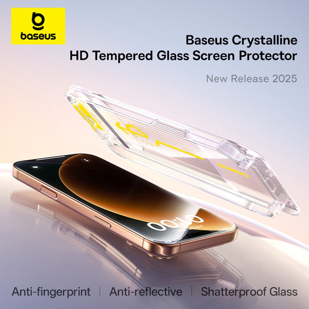 Baseus Crystal Diamond Series HD Tempered Glass Dust-free Chamber II For iPhone 17 Pro