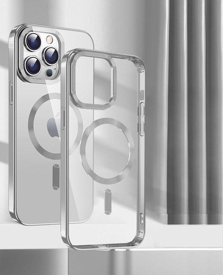 New Electroplated Magnetic Transparent Phone Case - MyMobile