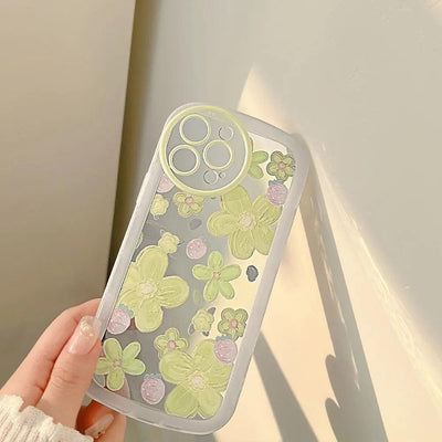 Oil Painting Strawberry Flower Silicone Mobile Phone Case Online Only