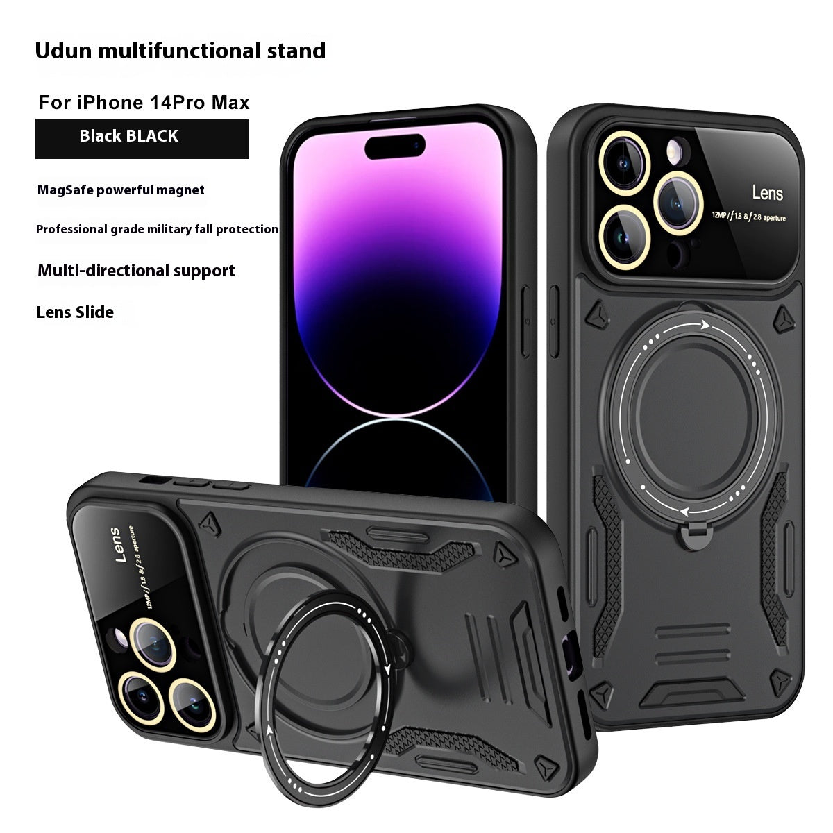 Multifunctional Large Window Magnetic Bracket Phone Case For iPhone 16