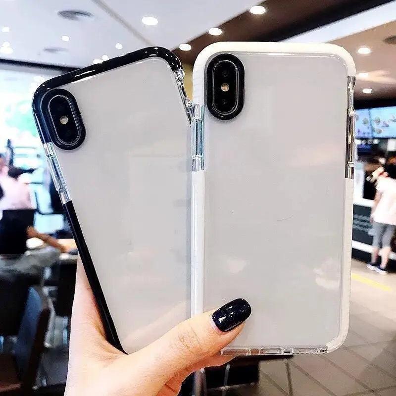 Transparent Anti-fall Two-color Mobile Phone Case Full Package Online Only