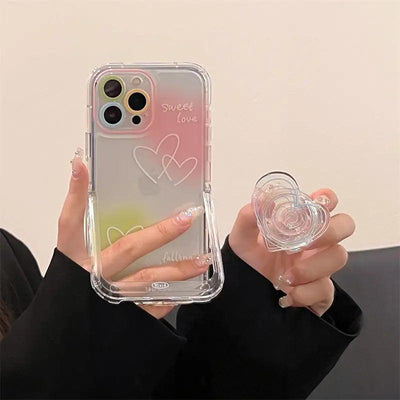 Smudge Line Love English Applicable IP 14 Phone Case Bracket Online Only