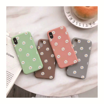 Small daisy simple and stylish mobile phone case Online Only