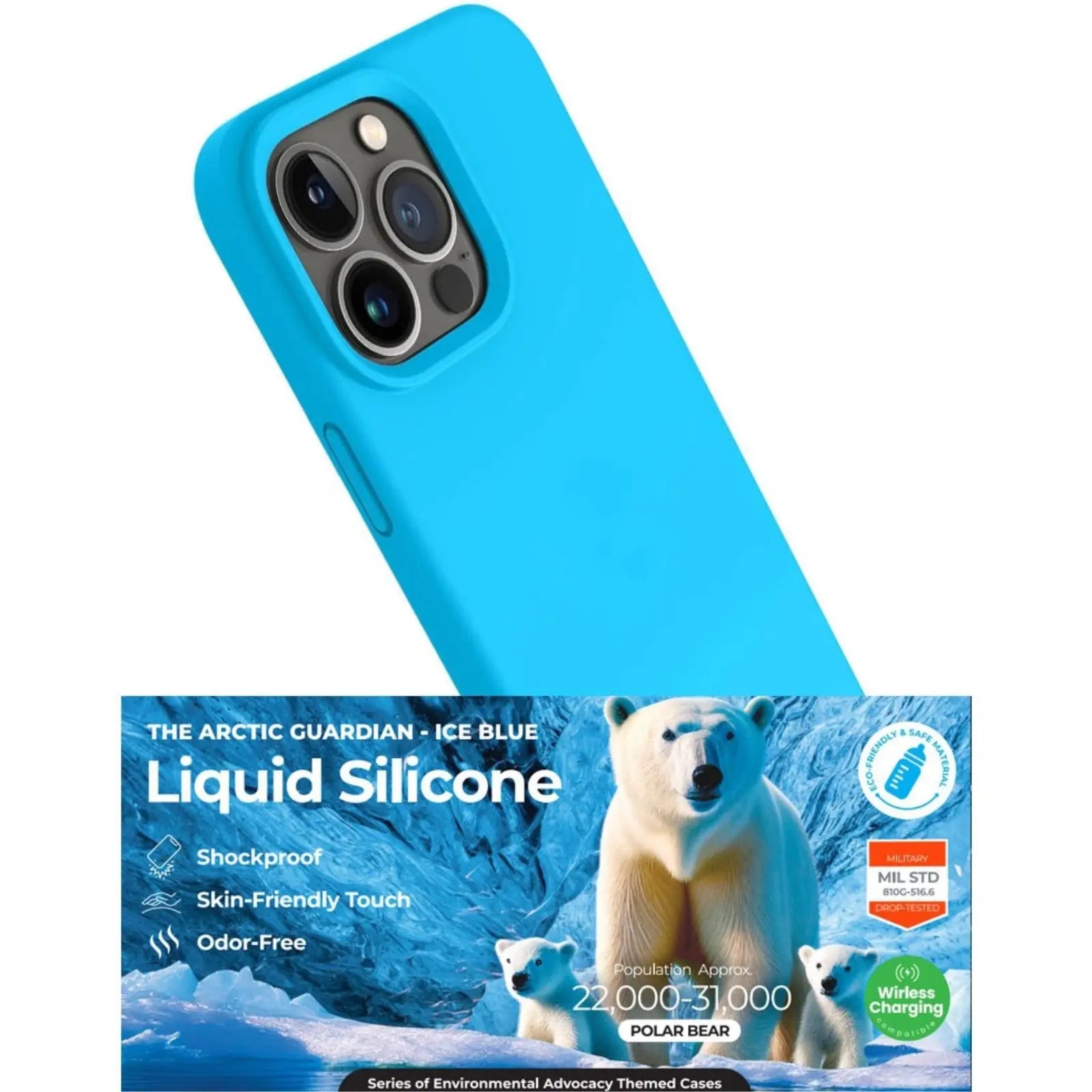 Liquid Silicone Case Cover for iPhone 15 Plus Blue