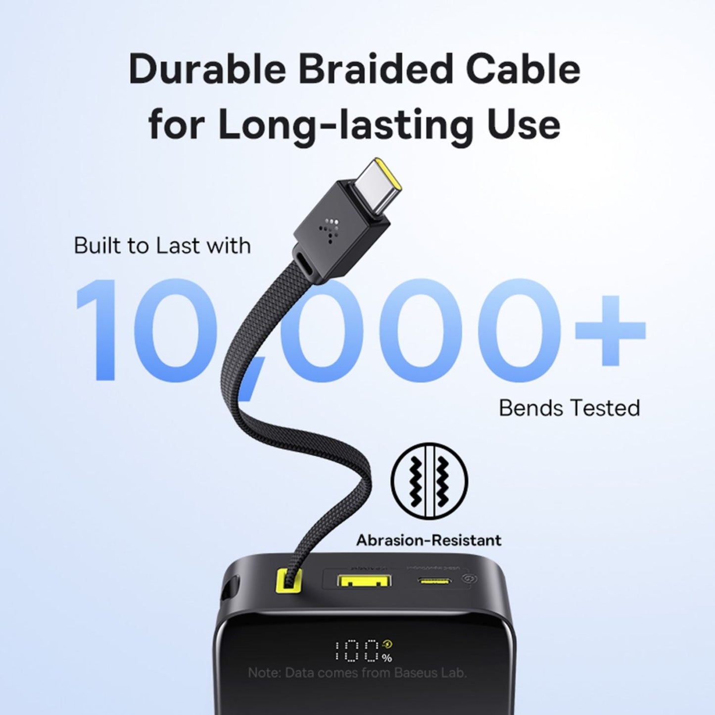 Baseus EnerFill FC51 Bipow2 Pro Digital Display Power Bank with Built-in Cable 20000mAh 22.5W