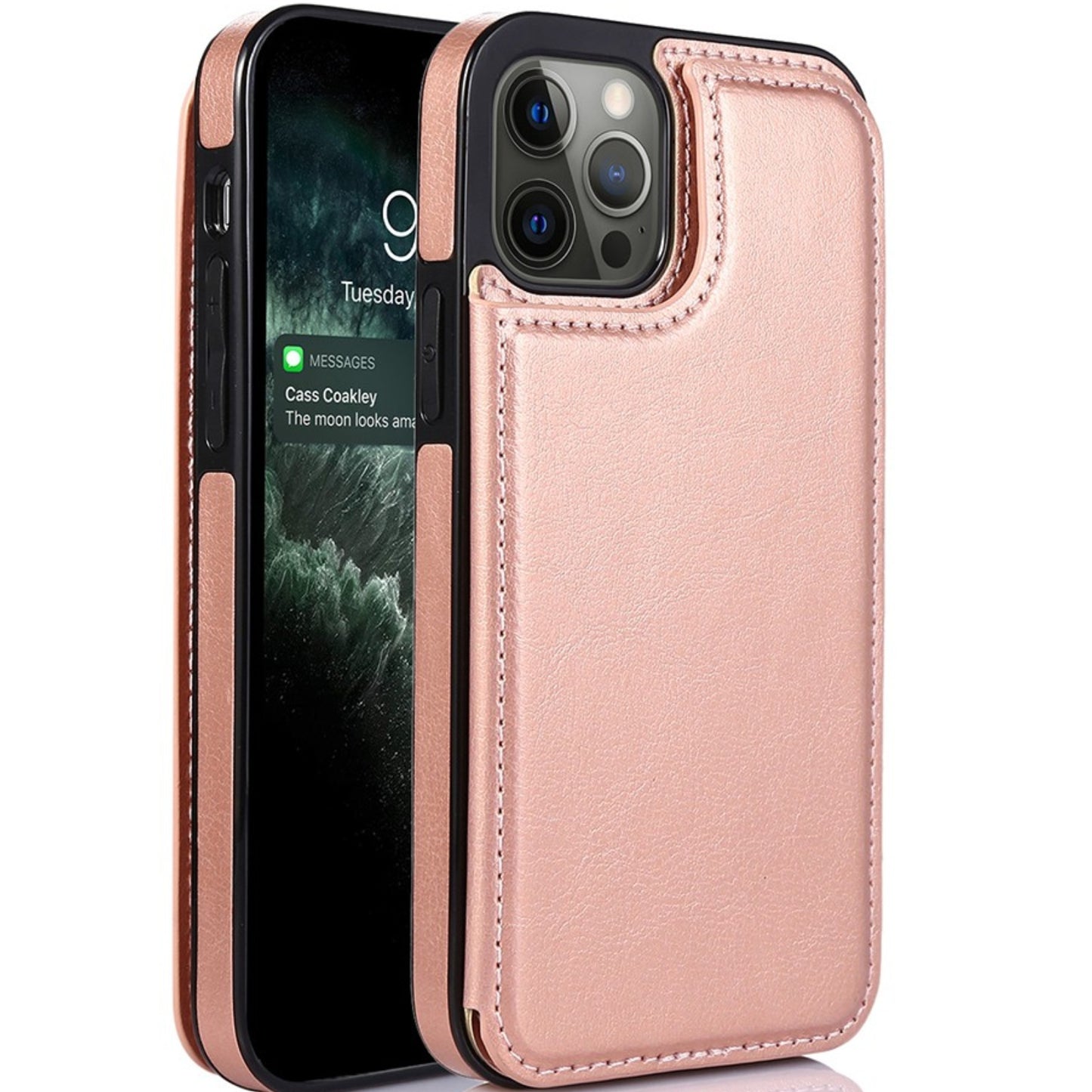Back Flip Leather Wallet Cover Case For Iphone 14 Pro Max
