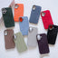 Flannel Magnetic Leather Phone Case For iPhone 16