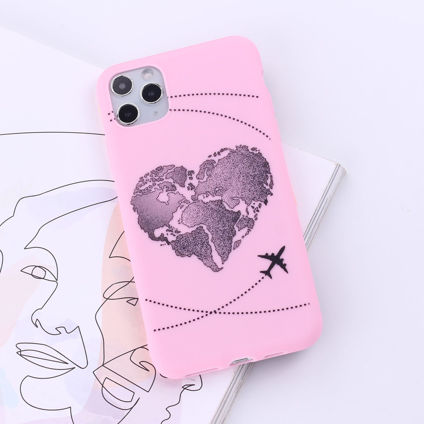 Simple flight map mobile phone soft case - MyMobile