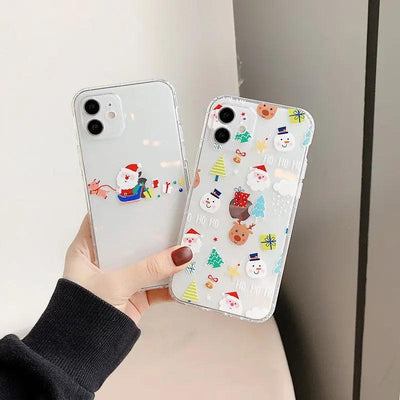 Suitable for cartoon cute Santa mobile phone case protective case Online Only