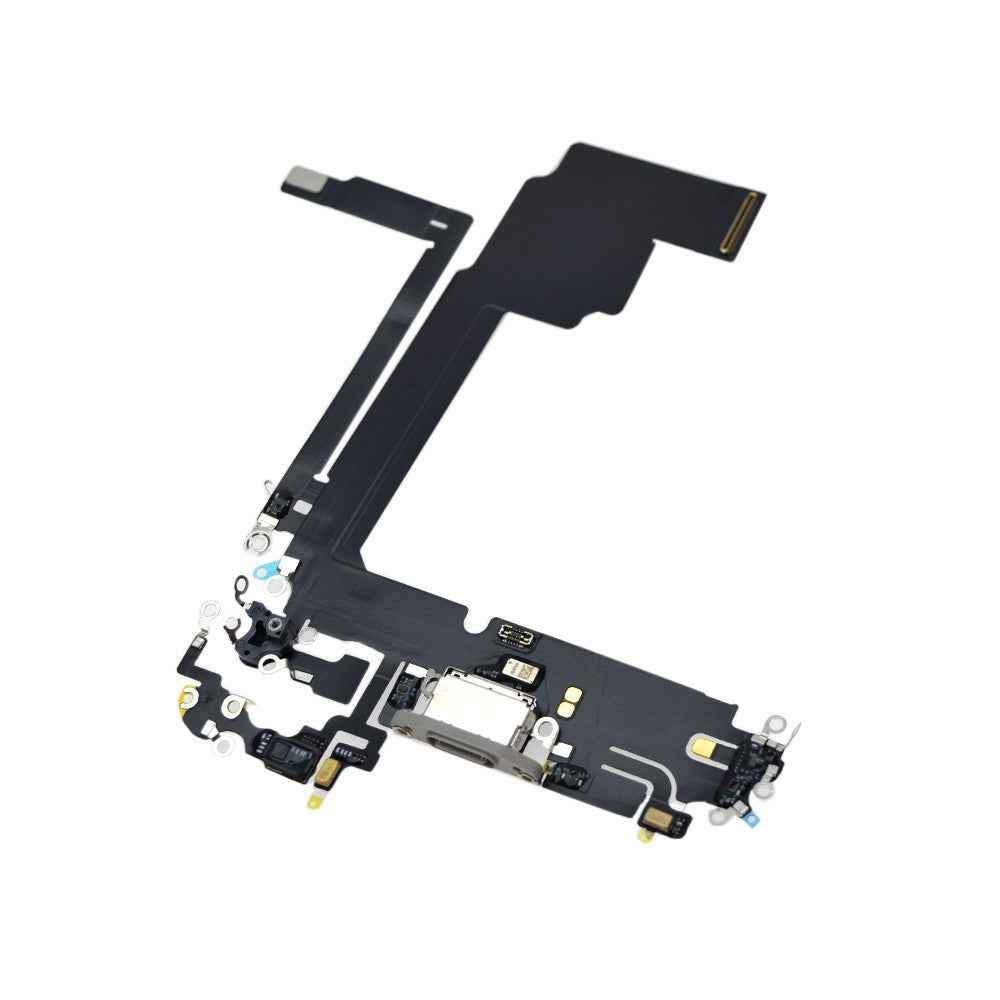 AMPLUS Charging Port for iPhone 15 Pro Max -White Titanium