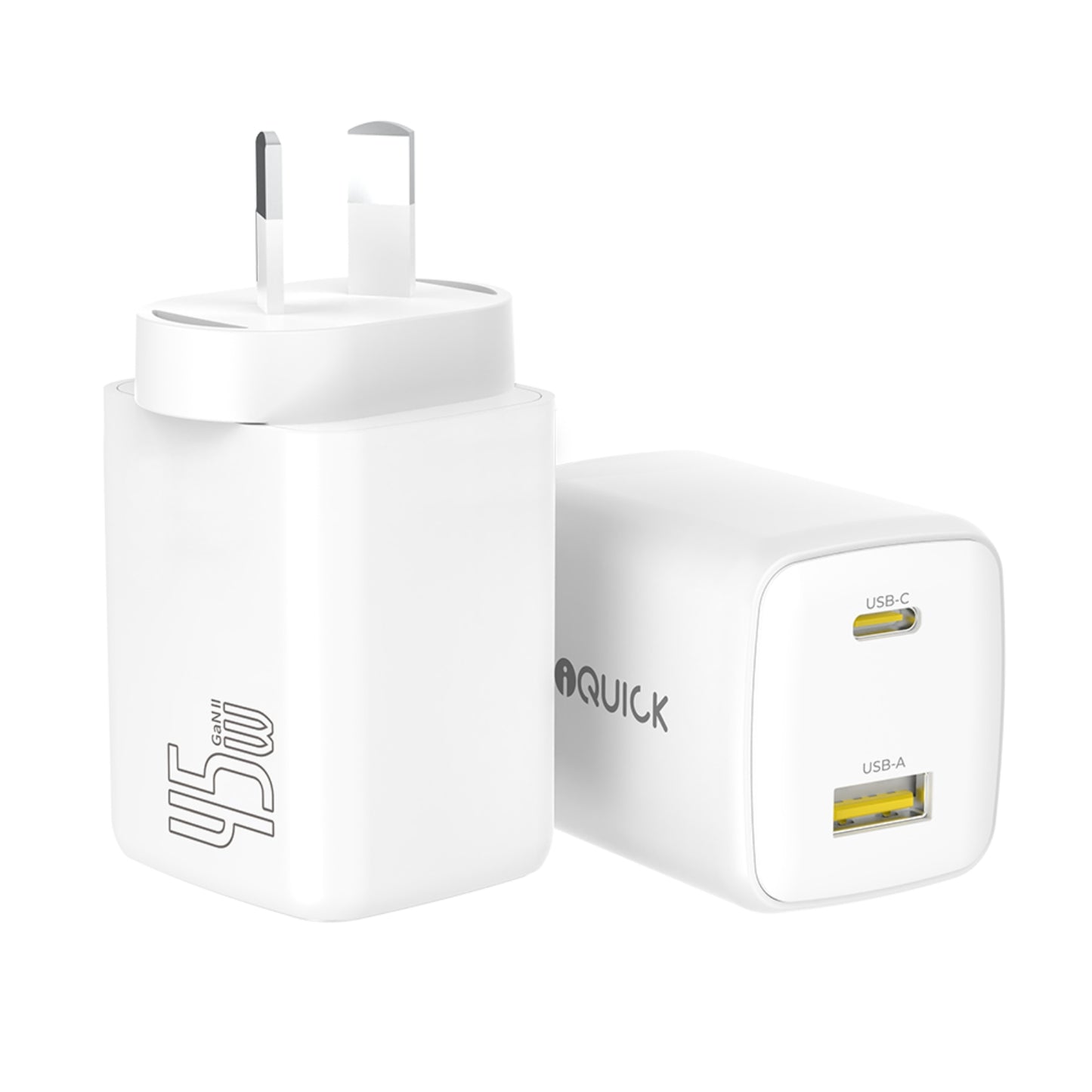 iQuick NANO ENERGY 2 45W PD3.0 USB-C and USB-A Ports Charging Adapter - MyMobile