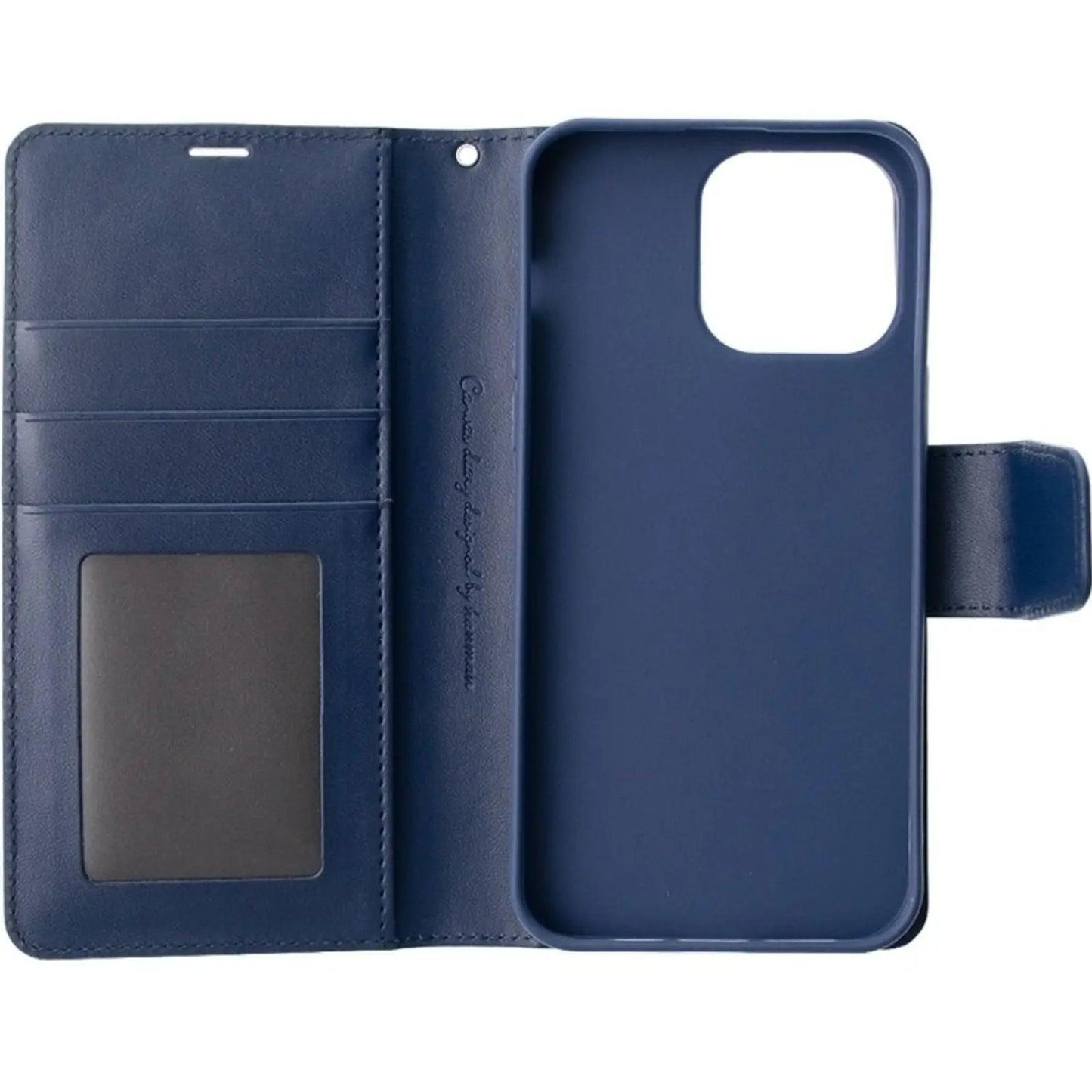 Hanman PU Flip Leather Wallet Cover Case for iPhone 15