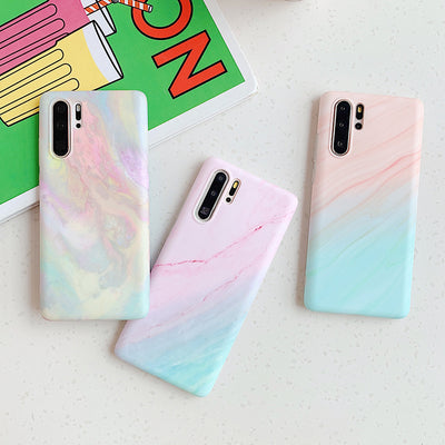 Gradient ring marble mobile phone case For Huawei P40