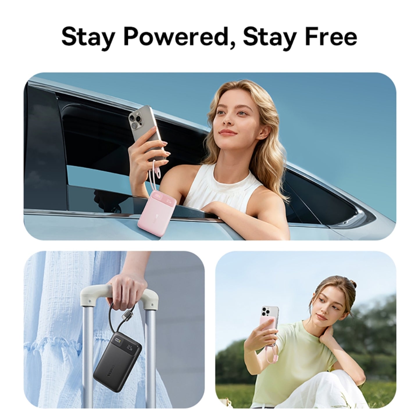 Baseus EnerFill FC11 Digital Display Power Bank with Dual Built-in Cables 10000mAh 22.5W